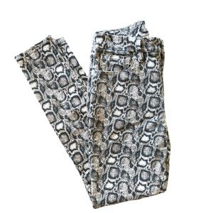 Good American Snake Print Stretch Denim Jean